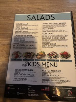 Menu photo 7 Tonys Grill & Bar Palm Springs, CA Menu photo 7 Tonys Grill & Bar Palm Springs, CA