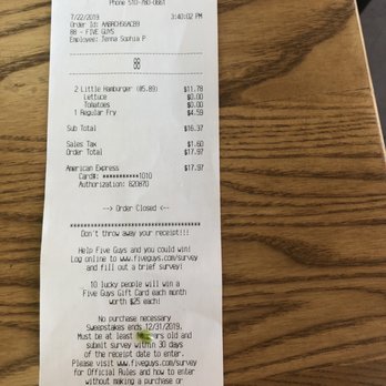 Five Guys - Lock at the price of French Frys unbelievable - Fast Food Near Me - Hayward, California