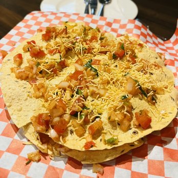 Khau Gully - Papad with tomatoes and onions - Indian Near Me - Toronto, Ontario