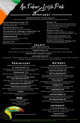 Menu photo 2 An Tobar Irish Pub Maitland, FL Menu photo 2 An Tobar Irish Pub Maitland, FL