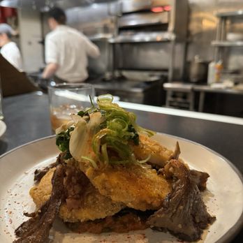 Rhubarb - Celery Root Schnitzel - New American Near Me - Asheville, North Carolina Rhubarb - Celery Root Schnitzel - New American Near Me - Asheville, North Carolina