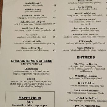 The Warren - Menu - Gastropubs Near Me - New York, New York The Warren - Menu - Gastropubs Near Me - New York, New York