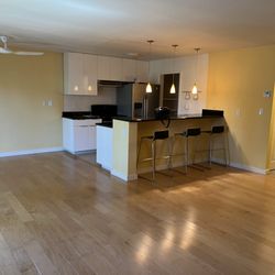 Macedonia Designs - Consolidating limited condo space to a open floor with a micro retro kitchen