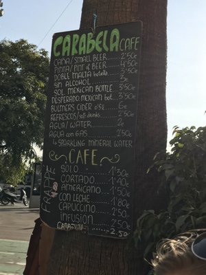Menu photo 2 Carabela Barcelona, B Menu photo 2 Carabela Barcelona, B