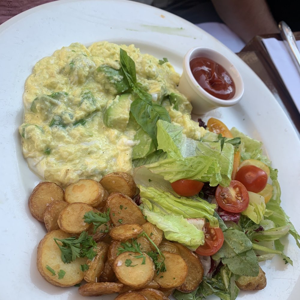 Antique Garage Soho - Avocado scrambled eggs - Mediterranean Near Me - New York, New York Antique Garage Soho - Avocado scrambled eggs - Mediterranean Near Me - New York, New York