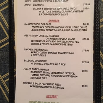 Sheridan's Restaurant and Tavern - Specials that night - American Near Me - Newton, New Jersey