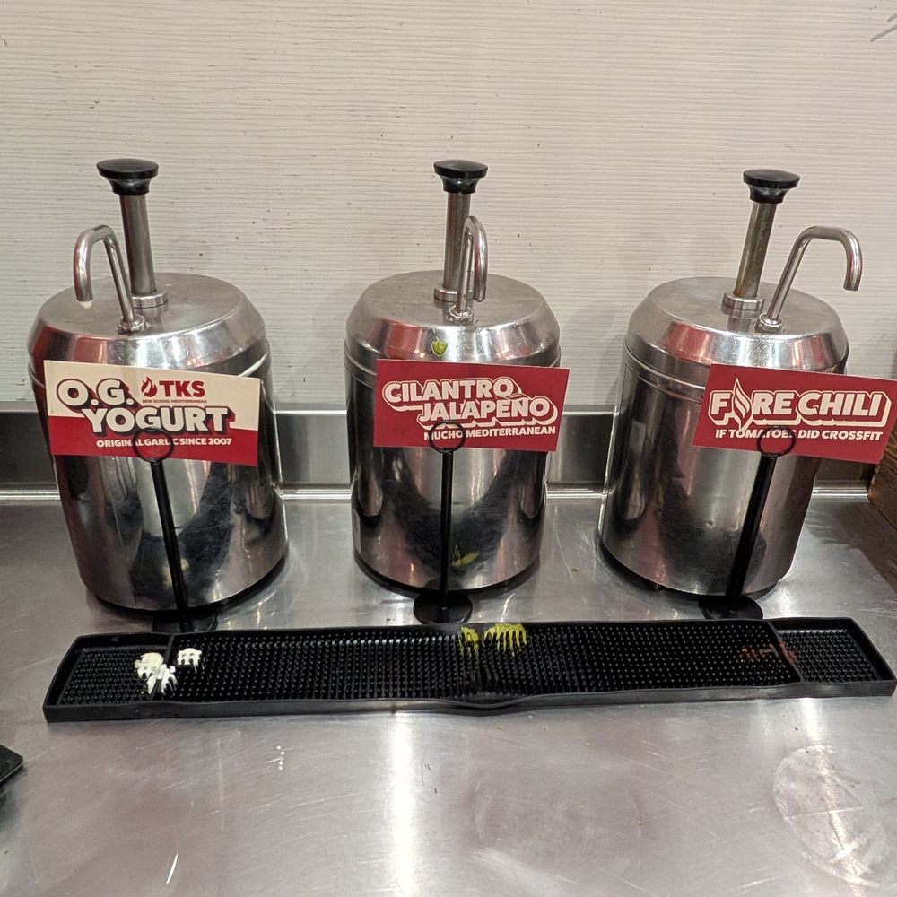 The Kebab Shop - The three sauces from The Kebab Shop - Mediterranean Near Me - Irvine, California The Kebab Shop - The three sauces from The Kebab Shop - Mediterranean Near Me - Irvine, California