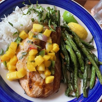 Azul Restaurant - Salmon w/ Mango Salsa - Mexican Near Me - Mill Creek, Washington