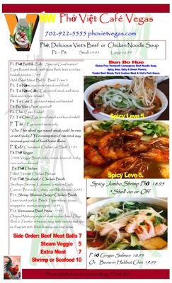 Menu photo 2 Pho Viet Cafe Las Vegas, NV