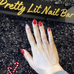 Pretty Lit Nail Bar - Full Set Dip w/ design