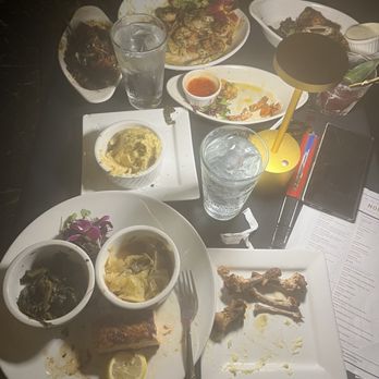 Noir Kitchen & Cocktails - Food so good it all didn't make the photo :) - Soul Food Near Me - Nashville, Tennessee Noir Kitchen & Cocktails - Food so good it all didn't make the photo :) - Soul Food Near Me - Nashville, Tennessee