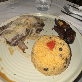Bistro Taino - Spanish style steak with cooked onions - Puerto Rican Near Me - Bogota, New Jersey Bistro Taino - Spanish style steak with cooked onions - Puerto Rican Near Me - Bogota, New Jersey