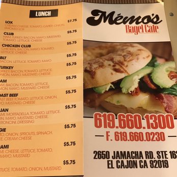 Memo's Bagel Cafe - Cafes Near Me - El Cajon, California Memo's Bagel Cafe - Cafes Near Me - El Cajon, California