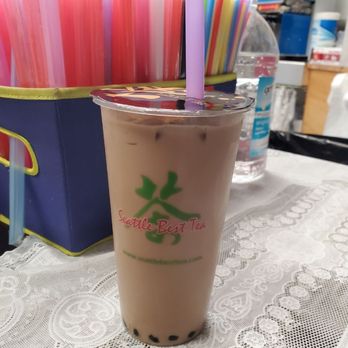 Seattle Best Tea - Heavy Oolong Milk Tea with less boba - Coffee & Tea Near Me - Seattle, Washington Seattle Best Tea - Heavy Oolong Milk Tea with less boba - Coffee & Tea Near Me - Seattle, Washington