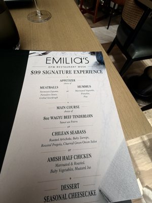 Menu photo 1 Emilia's Fort Worth, TX Menu photo 1 Emilia's Fort Worth, TX