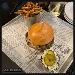 Pepperwood Bistro - Greek Lamb Burger ($21 CAD)