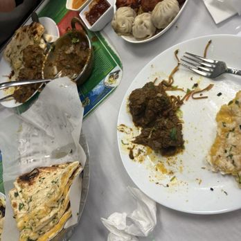 Everest Cuisine-San Jose - Chicken Momo Platter Platter-12Pcs Lamb Curry Cheese Naan - Indian Near Me - San Jose, California