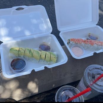 Sushi Hana - Veggie roll and shrimp roll (can't recall name) - Food Trucks Near Me - Tucson, Arizona Sushi Hana - Veggie roll and shrimp roll (can't recall name) - Food Trucks Near Me - Tucson, Arizona