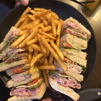 Yo Mama's Grill - Old School Club sandwich and fries - New American Near Me - Socorro, New Mexico