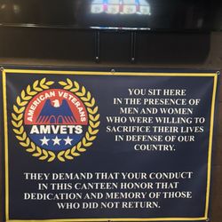 Mean Mug Wings & Things - AmVets signage
