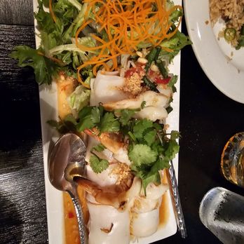 Panvimarn Thai Cuisine - Bellflower Blvd (papaya rolled into white rice paper w papaya salad sauce around it) - Thai Near Me - Long Beach, California Panvimarn Thai Cuisine - Bellflower Blvd (papaya rolled into white rice paper w papaya salad sauce around it) - Thai Near Me - Long Beach, California