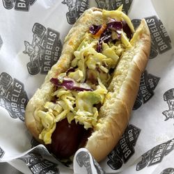 Barbells & BBQ - Hotlink with slaw