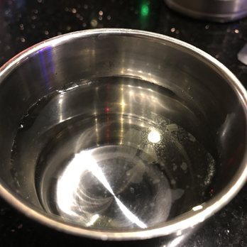 Hoban Korean BBQ - Dirty oily water glass - Korean Near Me - Minneapolis, Minnesota