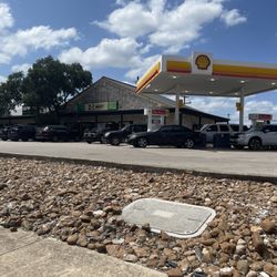 Cramped parking around the pumps