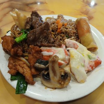 New China Buffet - Lo mein, rice, cheesy crab, spring roll, mushrooms, and honey chicken. - Chinese Near Me - Phoenix, Arizona New China Buffet - Lo mein, rice, cheesy crab, spring roll, mushrooms, and honey chicken. - Chinese Near Me - Phoenix, Arizona