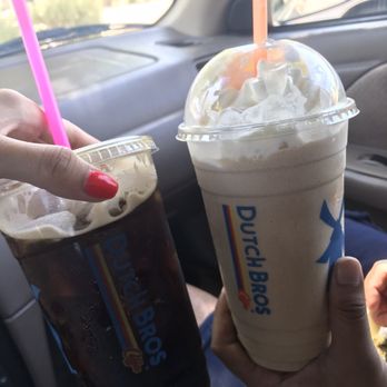 Dutch Bros Coffee - cold brew and the white zombie freeze with whip - Coffee & Tea Near Me - Gilbert, Arizona