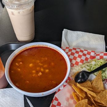 TACO-BOOK Taqueria - a bowl of soup and tortilla - Mexican Near Me - Everett, Washington