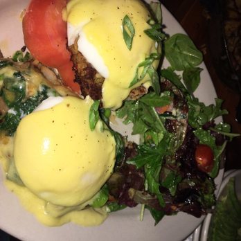 Jake's Restaurant - Salmon and shrimp cake eggs Benedict and pork belly eggs Benedict. - Breakfast & Brunch Near Me - Northampton, Massachusetts Jake's Restaurant - Salmon and shrimp cake eggs Benedict and pork belly eggs Benedict. - Breakfast & Brunch Near Me - Northampton, Massachusetts
