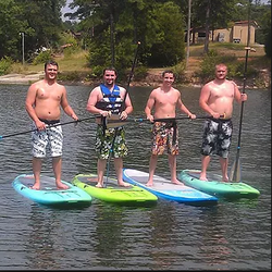 Stand up paddleboarding on Lake Murray