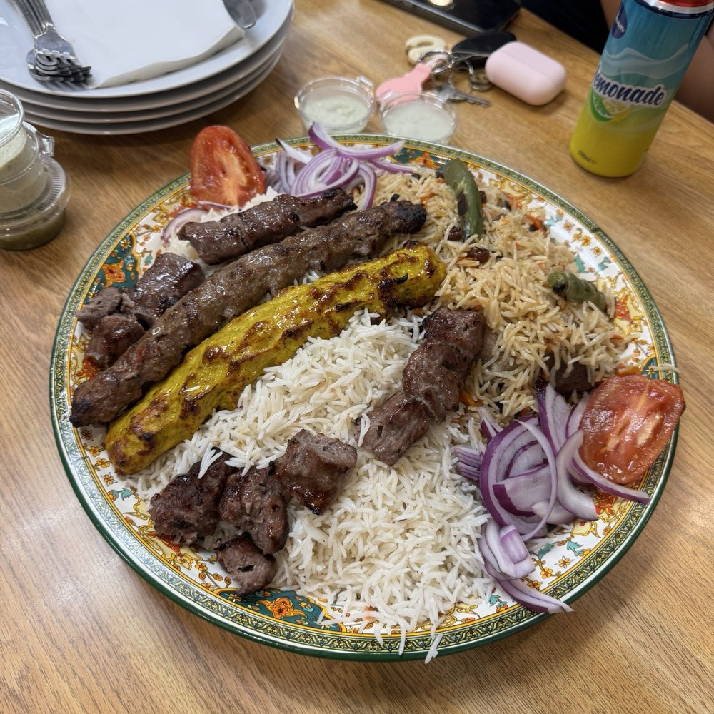 Afghan Kabob House - FAMILY PLATTER FOR 4 GUESTS - Afghan Near Me - Downey, California Afghan Kabob House - FAMILY PLATTER FOR 4 GUESTS - Afghan Near Me - Downey, California