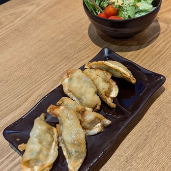 Wei Ramen - Gyoza and side salad - Ramen Near Me - Indianapolis, Indiana