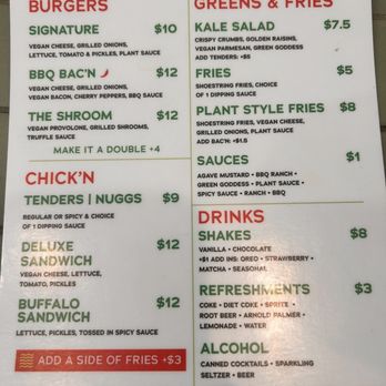 Plantees - Menu selection - Burgers Near Me - Orlando, Florida Plantees - Menu selection - Burgers Near Me - Orlando, Florida