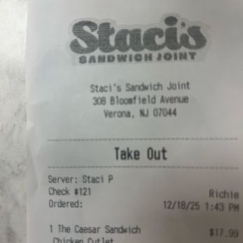 Staci's Sandwich Joint - Sandwiches Near Me - Verona, New Jersey Staci's Sandwich Joint - Sandwiches Near Me - Verona, New Jersey