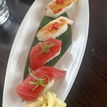 Starfish - Star Nigiri: Tuna + Hamachi - Asian Fusion Near Me - Newport Beach, California Starfish - Star Nigiri: Tuna + Hamachi - Asian Fusion Near Me - Newport Beach, California