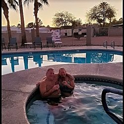 Paradise Trails Park - Outddoor pool and hot tub at Paradise Trails MHP.