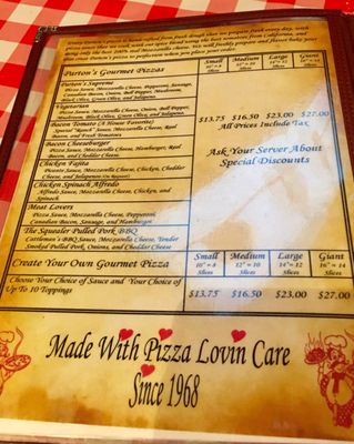 Menu photo 2 Partons Pizza Fort Worth, TX