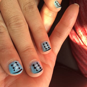 Organic Nails Spa - Blue laced shoes!! That's pretty impressive for  a 11 year old girl's tiny fingers - Nail Salons Near Me - Pearland, Texas