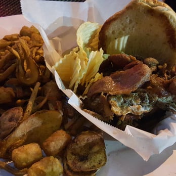 Fat Dan's - Brisket Sandwich w/ bacon & a Fried egg - Delis Near Me - Indianapolis, Indiana Fat Dan's - Brisket Sandwich w/ bacon & a Fried egg - Delis Near Me - Indianapolis, Indiana