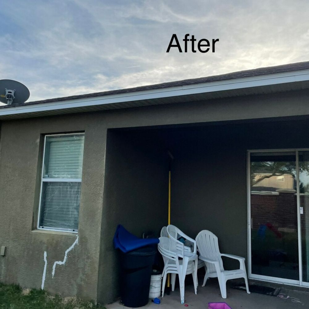 Hines and Shine Power Washing - Gutter area after being cleaned by Hines and Shine. - Pressure Washers Near Me