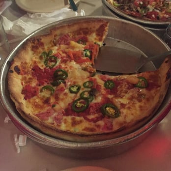 Star Pizza - Deep dish pizza with ham, pineapple, and jalapeno - Pizza Near Me - Houston, Texas