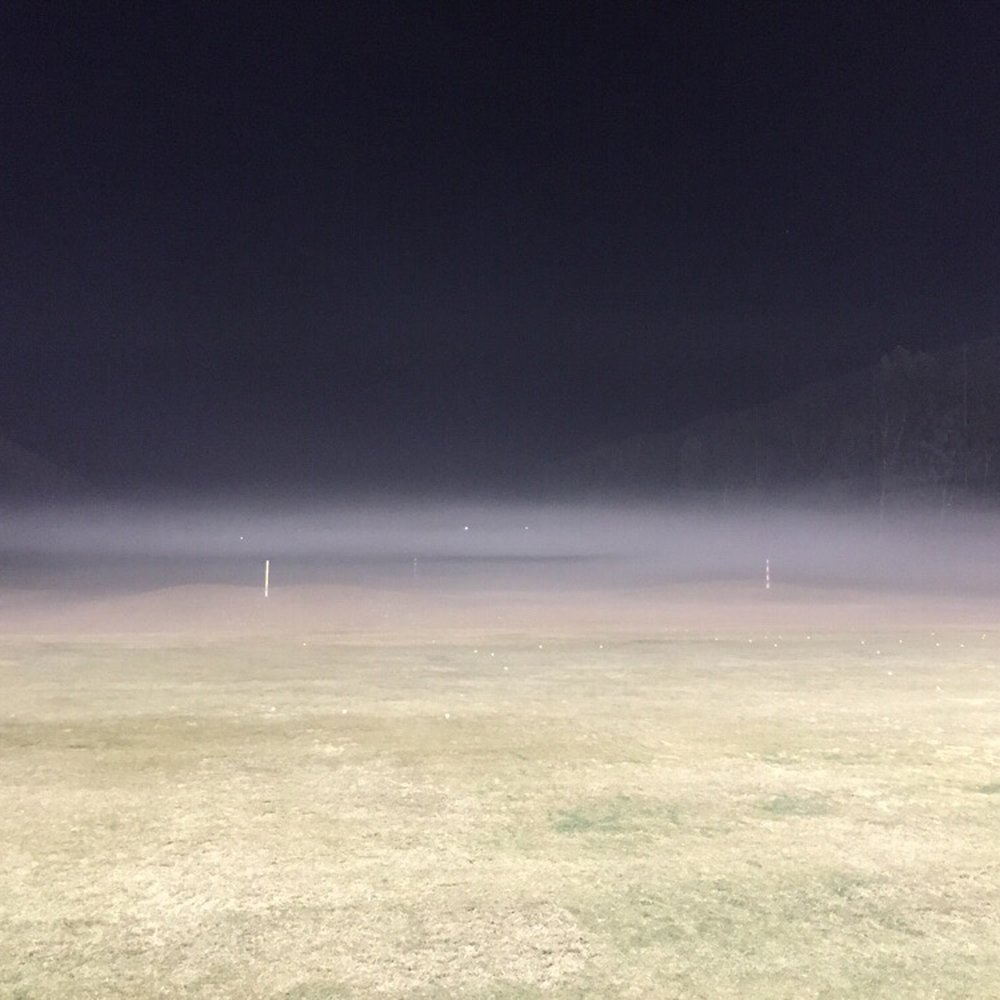 All alone on a foggy night. All alone on a foggy night.