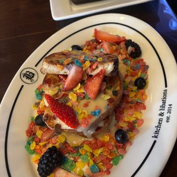 Bosscat Kitchen & Libations - Fruity pebbles French Toast - New American Near Me - Houston, Texas