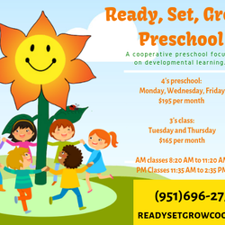 Ready, Set, Grow! Preschool - Our new flyer