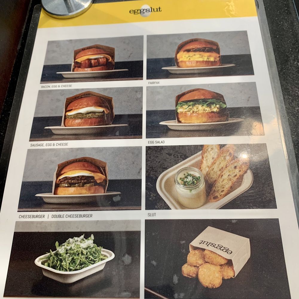 Eggslut - Picture Menu as of 2/2024 - Breakfast & Brunch Near Me - Los Angeles, California Eggslut - Picture Menu as of 2/2024 - Breakfast & Brunch Near Me - Los Angeles, California