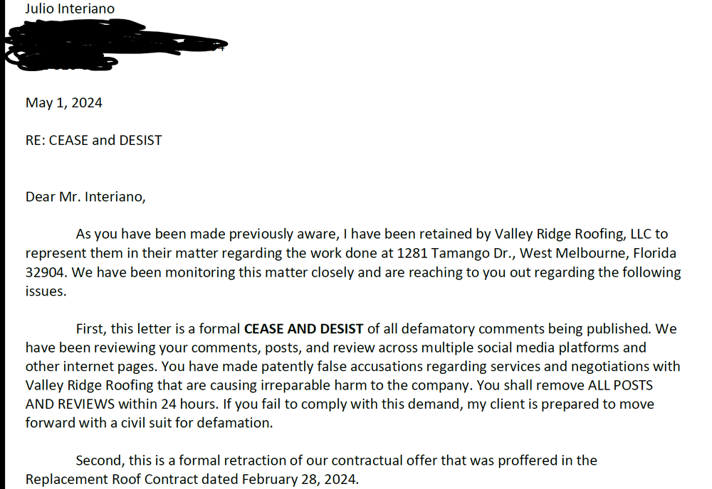 Slide of Valley Ridge Roofing