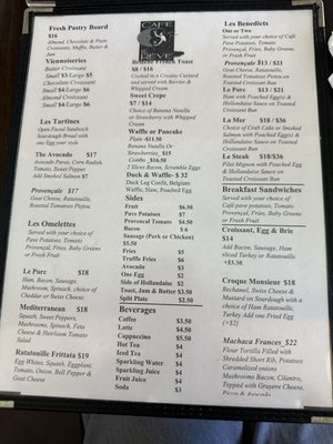 Menu photo 1 Cafe Le Reve Riverside, CA Menu photo 1 Cafe Le Reve Riverside, CA